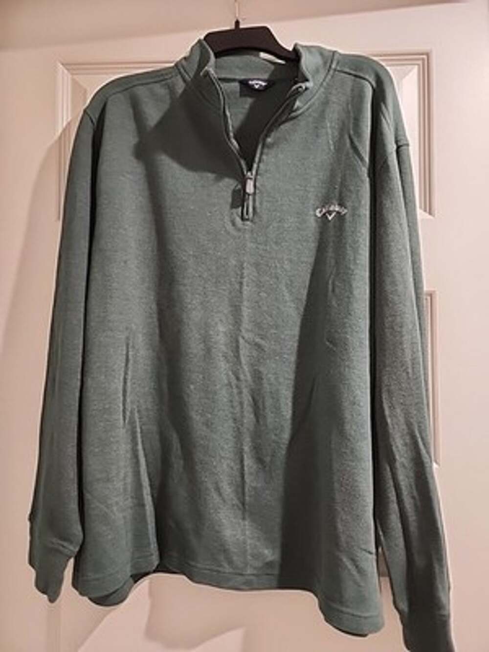 Callaway Golf Mens Hunter Green Pullover Long Sleeve Zipper XXL